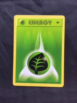 Pokemon Cards: Base Set 1st Edition Common: Grass Energy 99/102 - Image 1