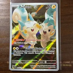Pokemon Card Pachirisu 208/198 Illustration Scarlet & Violet Base Holo Rare NM - Image 1