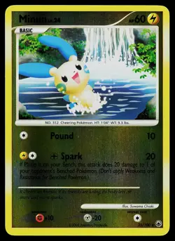 Pokemon Card - Minun Majestic Dawn 25/100 Reverse Holo - Image 1
