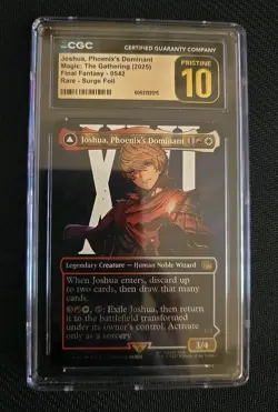 Joshua, Phoenix's Dominant Borderless Surge Foil Final Fantasy- CGC PRISTINE 10 - Image 1