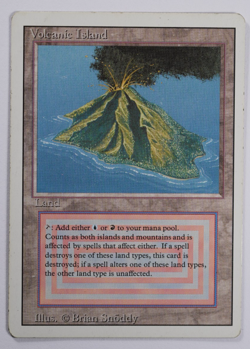 Volcanic Island Magic Card Dual Land Revised MTG Reserved List - Image 1