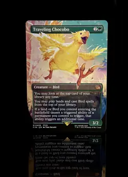 Traveling Chocobo #0406 FIN M (Borderless) (Non-Foil) - MTG Final Fantasy - Image 1