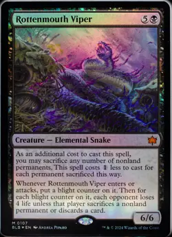 MTG - Bloomburrow - Rottenmouth Viper - Foil - Image 1