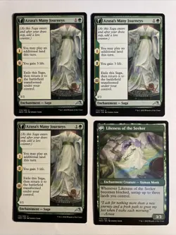 4x Mtg Kamigawa Neon Dynasty Azusa‘s Many Journeys NM/M Magic The Gathering - Image 1