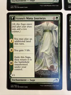 4x Mtg Kamigawa Neon Dynasty Azusa‘s Many Journeys NM/M Magic The Gathering - Image 2