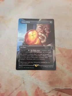 Dino DNA Borderless Foil Universes Beyond Jurassic World MTG NM - Image 1