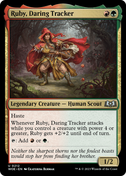 Ruby, Daring Tracker #212 | Near Mint FOIL | Wilds of Eldraine WOE | Magic MTG - Image 1