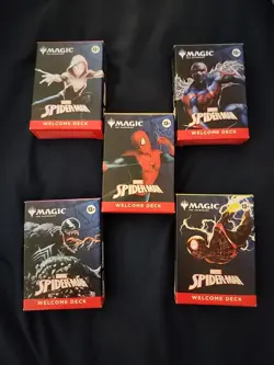 2025 Magic The Gathering x Spider-Man Complete Welcome Deck Set of 5 - Image 1