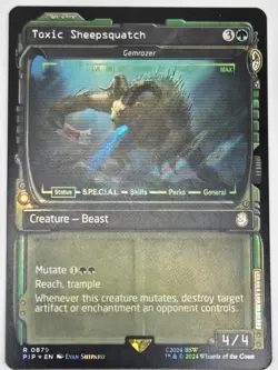 MTG Magic the Gathering - Toxic Sheepsquatch NM Surge Foil Fallout PIP (879) - Image 1
