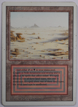 Badlands Magic Card Dual Land Revised MTG Reserved List - Image 1