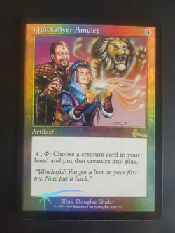 FOIL Quiksilver Amulet, Magic Mtg Karten Sammlung - Image 1