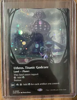 Uthros, Titanic Godcore (Borderless) (Galaxy Foil) Edge of Eternities Foil - Image 1