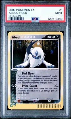 Absol 1/97 Holo 2003 Pokemon Ex Dragon PSA 9 Mint - Image 1