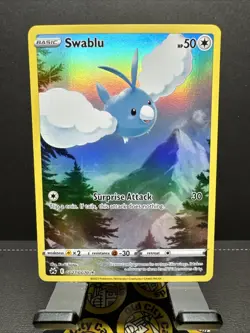 Pokemon TCG Swablu GG27/GG70 Crown Zenith Set Holo Ultra Rare - Image 1