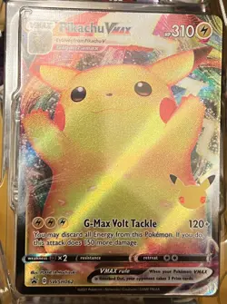 Pikachu V & VMax Premium Figure Pokemon Celebrations Promo Cards SWSH062 SWSH143 - Image 3