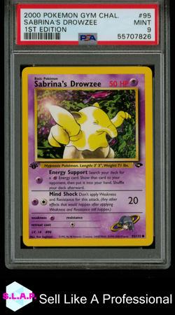 SABRINA'S DROWZEE POKEMON NON-HOLO GYM CHALLENGE 95 1ST EDITION 2000 ENG PSA 9 - Image 1