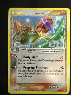 Pokemon Kingler 22/100 Delta Species Stamped Holo EX Crystal Guardian Series! - Image 1