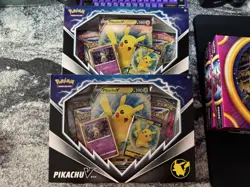 Pokemon 4x Pikachu V & Hoopa V Boxes Sealed Evolving Skies Fusion Strike Packs - Image 2