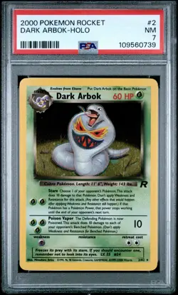 2000 POKEMON ROCKET #2 DARK ARBOK-HOLO PSA 7 - Image 1