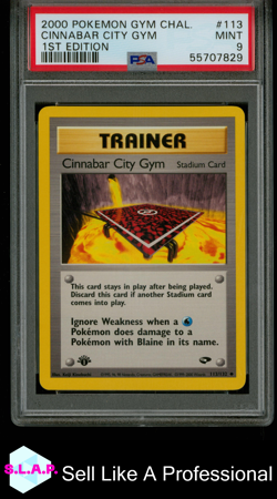 CINNABAR CITY GYM POKEMON NON-HOLO GYM CHALLENGE 113 1ST EDITION 2000 ENG PSA 9 - Image 1