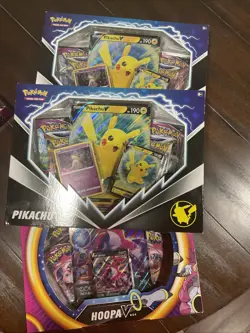 Pokemon TCG: 2 Pikachu V Box + 2 Hoopa V Box Free Fast Shipping see description - Image 2