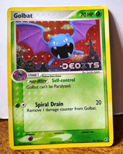 POKEMON GOLBAT 31/107 REVERSE HOLO STAMPED EX DEOXYS HP-DMG - Image 1