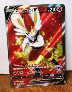 POKEMON CINDERACE V 178/192 FULL ART ULTRA RARE REBEL CLASH LP - Image 1