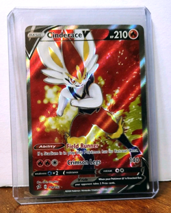 POKEMON CINDERACE V 178/192 FULL ART ULTRA RARE REBEL CLASH LP - Image 3
