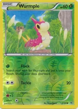 Pokemon TCG - Wurmple - 3/108 - Reverse Holo - XY: Roaring Skies [Near Mint] - Image 1