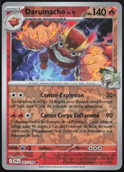 Carte Pokemon Darumacho de N 027/159 Reverse Aventures Ensemble Francais - Image 1
