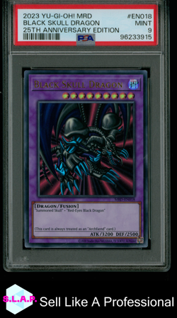 BLACK SKULL DRAGON YUGIOH METAL RAIDERS 25TH EN018 2004 ENGLISH PSA 9 - Image 1