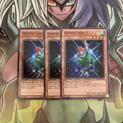 LCJW-EN091 x3 Harpie Lady 2 Super Rare Excellent Condition Yugioh - Image 1