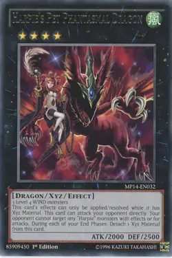 Yugioh Harpie's Pet Phantasmal Dragon MP14-EN032 Rare 1st NM - Image 1