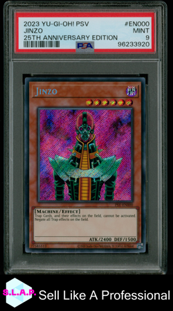 JINZO YUGIOH PHARAOH'S SERVANT 25TH ANNIVERSARY EDITION EN000 2023 EN PSA 9 - Image 1