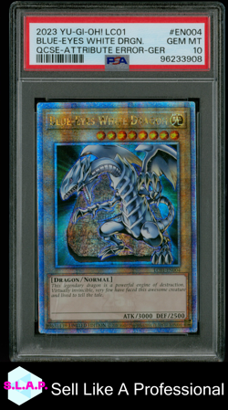 BLUE-EYES WHITE DRGN. YUGIOH LC01-LEG COLL: 25TH ANN. ED EN004 2023 EN PSA 10 - Image 1
