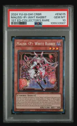 Yu-Gi-Oh Maliss P White Rabbit 1st Edition Collectors Rare - Image 1