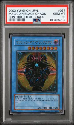 2003 YU-GI-OH! JPN CONTROLLER OF CHAOS #057 MAGICIAN OF BLACK CHAOS PSA 10 - Image 1