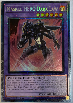 Yugioh!-Masked HERO Dark Law -RA01-EN025 -Prismati Collector's R.- 25'th Anniv. - Image 1