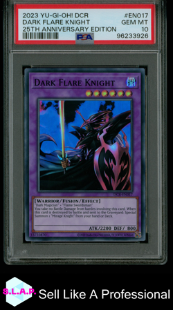 DARK FLARE KNIGHT YUGIOH DARK CRISIS 25TH ANN. EDITION EN017 2023 EN PSA 10 - Image 1