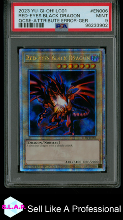 RED-EYES BLCK DRAGON YUGIOH LC01-LEG COLL: 25TH ANN. ED EN006 2023 EN PSA 9 - Image 1