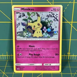 Mimikyu Promo SM163 Team Up Blister Pokemon Card Sun & Moon Holo - Image 1