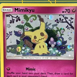 Mimikyu Promo SM163 Team Up Blister Pokemon Card Sun & Moon Holo - Image 3