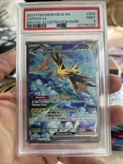 Pokemon Mew 2023 Special Illustration Rare Card 202/165 Zapdos EX - Image 1