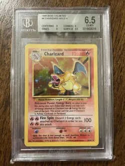 BGS 6.5 Charizard 1999 Base Set 4/102 Holo Pokemon Card - Image 1