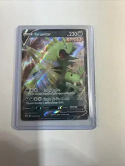 Pokemon TCG Tyranitar v SWSH109 Black Star Promo Ultra Rare Full Art Holo Card - Image 1