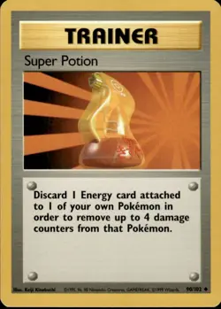 SUPER POTION - 90/102 - Base Set - Pokemon Card - BC - Image 1
