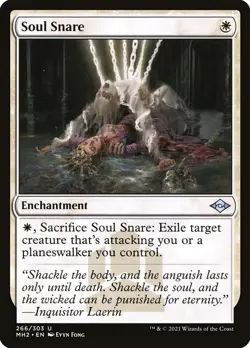 ETCHED FOIL Soul Snare Modern Horizons 2 Magic MTG Enchantment CARD 1x (266/303) - Image 1