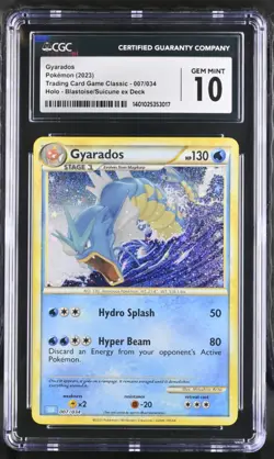Gyarados CLB 007/034 Graded Pokemon Card - CGC 10 GEM MINT TCG Classic - Image 1
