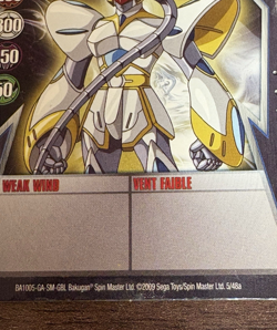 Bakugan Battle Brawlers 5/48a Weak Wind Metal Gate Card BA1005-GA-SM-GBL 2009 - Image 2