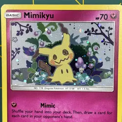 Mimikyu Promo SM163 Team Up Blister Pokemon Card Sun & Moon Holo - Image 3